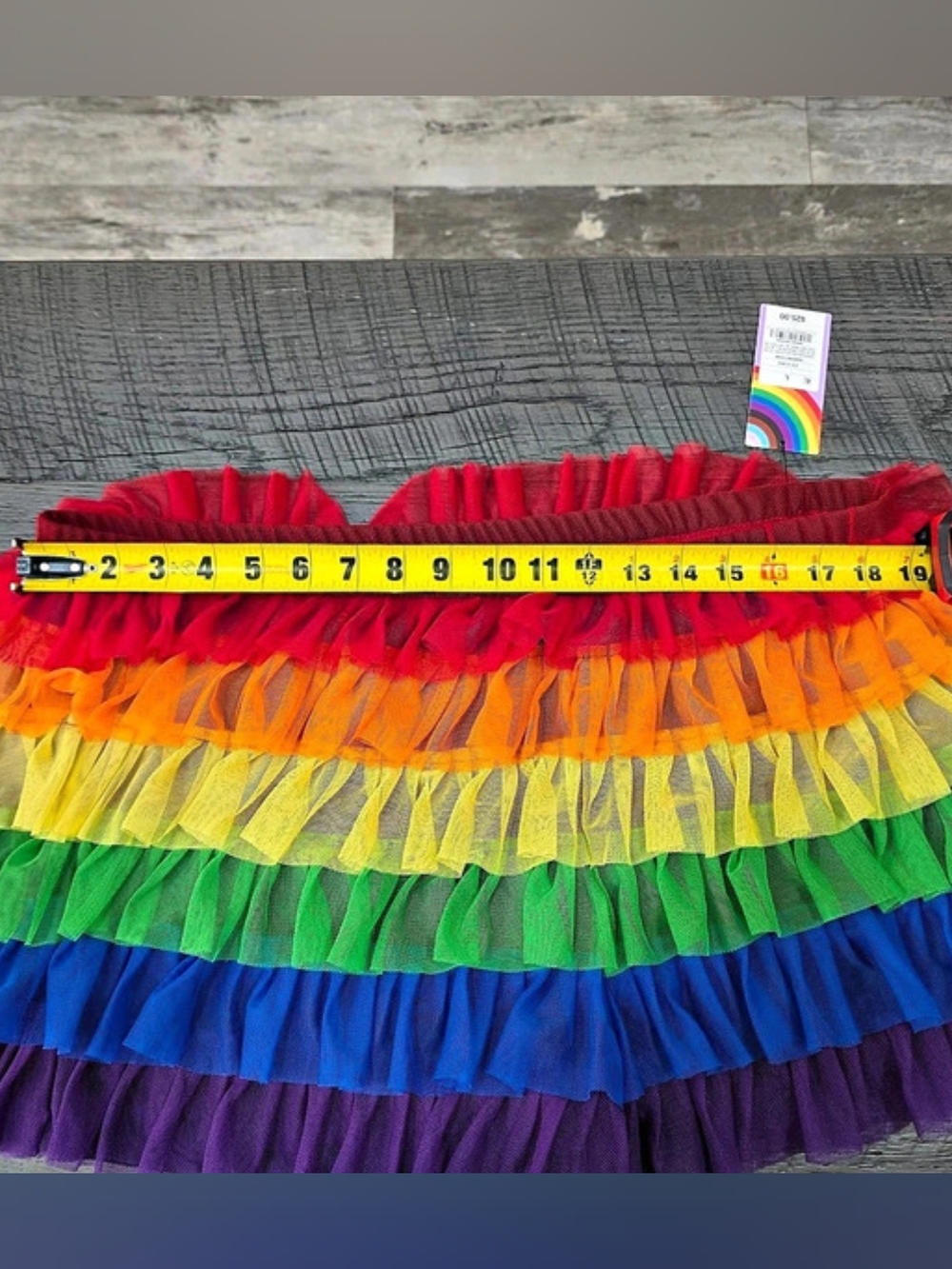 Nwt PRIDE Target & JOY Rainbow Ruffle Mini Short Size Large - Picture 8 of 8